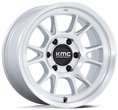 17x8.5 KMC KM729 Range Gloss Silver Machined 6x135 0mm