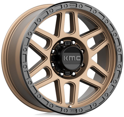 (Clearance - No Returns) 18x9 KMC KM544 Mesa Matte Bronze w/ Black Lip (8 Lug) 8x170 18mm