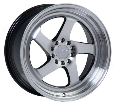(Clearance - No Returns) 20x10 F1R F28 Machine Black w/ Polished Lip 5x112 40mm (Clearance - No Returns) 20x10 F1R F28 Machine Black w/ Polished Lip 5x112 40mm
