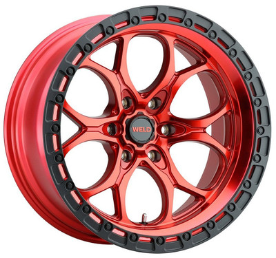 17x9 Weld Off-Road Ledge 6 W134 Candy Red w/ Gloss Black Ring (Rotary Forged) 6x135 -12mm 17x9 Weld Off-Road Ledge 6 W134 Candy Red w/ Gloss Black Ring (Rotary Forged) 6x135 -12mm