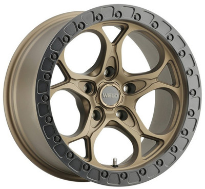 20x10 Weld Off-Road Ledge W106 Satin Bronze w/ Satin Black Lip (Rotary Forged) 5x5/127 -18mm