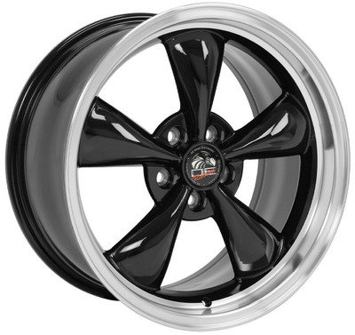 18x9 OE Replica Ford Mustang Bullitt FR01 Gloss Black w/ Machined Lip 5x4.5/114.3 24mm