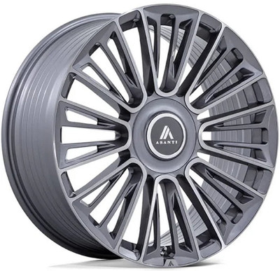 24x10 Asanti AB049 Anthracite Brushed 5x120 5x130 35mm