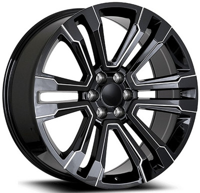 26x10 OE Concepts Replica 2017 GMC Denali Gloss Black Milled G10 6x5.5/139.7 31mm