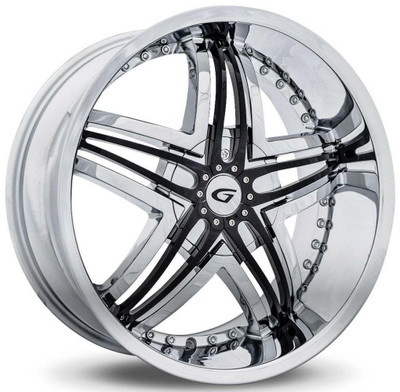 Diablo Wheels 22x8.5 Diablo Blitz Chrome w/ Black Inserts (CUSTOM) Diablo Wheels 22x8.5 Diablo Blitz Chrome w/ Black Inserts (CUSTOM)