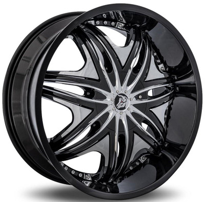 Diablo Wheels 24x10 Diablo Morpheus Black w/ Chrome Accent (6 in. Lip) (CUSTOM 2-3 weeks)* Diablo Wheels 24x10 Diablo Morpheus Black w/ Chrome Accent (6 in. Lip) (CUSTOM 2-3 weeks)*