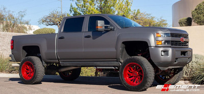  22x12 8x180 -44mm 37/13.50/22 | 2016 Chevrolet Silverado 2500HD Lifted 