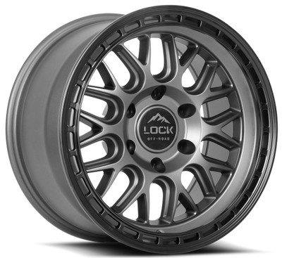 17x9 Lock Off-Road Onyx Matte Grey w/ Matte Black Ring 5x5/127 -12mm 17x9 Lock Off-Road Onyx Matte Grey w/ Matte Black Ring 5x5/127 -12mm