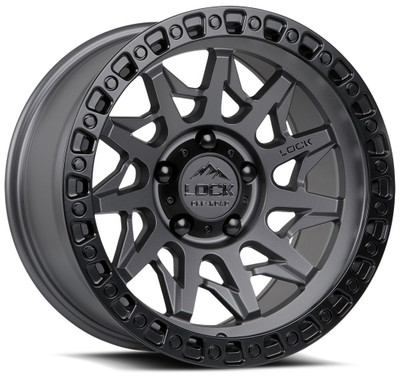 20x10 Lock Off-Road Lunatic Matte Grey w/ Matte Black Ring 8x170 -18mm 20x10 Lock Off-Road Lunatic Matte Grey w/ Matte Black Ring 8x170 -18mm