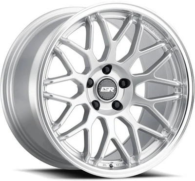 19x8.5 ESR AP1 Hyper Silver w/ Machined Lip (Flow Form) 5x120 30mm (CUSTOM)