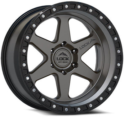 17x9 Lock Off-Road Olympus Olympus Matte Grey w/ Matte Black Ring 6x135 -35mm 17x9 Lock Off-Road Olympus Olympus Matte Grey w/ Matte Black Ring 6x135 -35mm