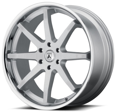 (Clearance - No Returns) 20x9 Asanti ABL-32 Brushed Silver w/ Chrome Lip 6x135 30mm