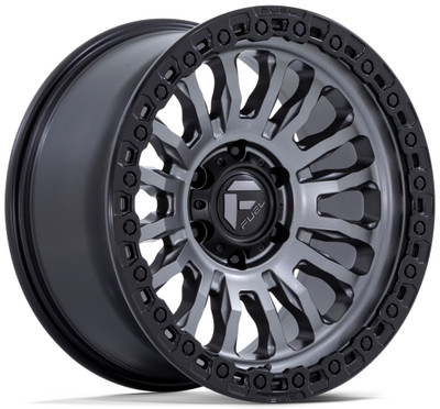17x9 Fuel Off-Road Rincon Matte Gunmetal w/ Matte Black Lip FC857 6x5.5/139.7 25mm