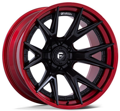 22x12 Fuel Off-Road Catalyst Matte Black w/ Candy Red Lip FC402 (* May Require Trimming) 6x5.5/139.7 -44mm