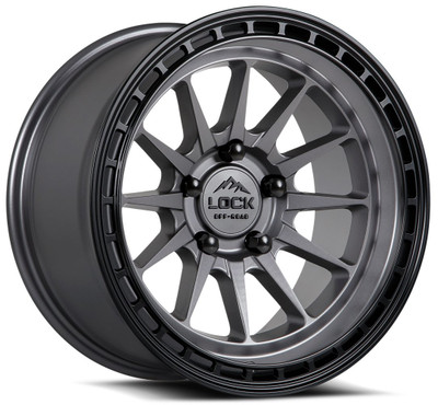 17x9 Lock Off-Road Baja Matte Grey w/ Matte Black Ring 6x135 -12mm 17x9 Lock Off-Road Baja Matte Grey w/ Matte Black Ring 6x135 -12mm