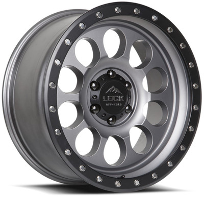 20x9 Lock Off-Road 50CAL Matte Grey w/ Matte Black Ring 6x135 0mm 20x9 Lock Off-Road 50CAL Matte Grey w/ Matte Black Ring 6x135 0mm