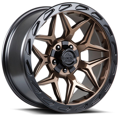 20x10 Lock Off-Road Matrix Matte Bronze w/ Matte Black Ring 8x6.5/165 8x170 -18mm