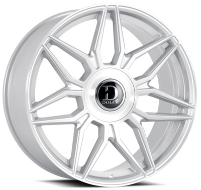 22x9.5 Dolce Luxury Verona Gloss Silver Brushed 6x135 6x5.5/139.7 35mm