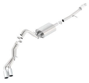 Borla Exhaust Borla Touring Cat Back 15-16 Chevy Suburban 5.3L V8 2.75in, 2.25in Dual Same Side Exit 4in Tips 140558 