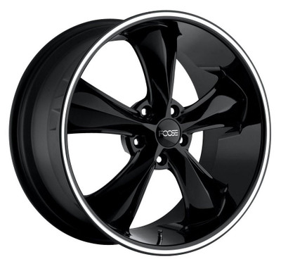 Foose Wheels 17x8 Foose Legend Gloss Black w/ Lip Groove F104 5x4.5/114.3 1mm 
