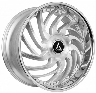 Artis Wheels 22x9 Artis Vantage XL Silver Machined w/ Stainless Steel Chrome Lip (CUSTOM)  Artis Wheels 22x9 Artis Vantage XL Silver Machined w/ Stainless Steel Chrome Lip (CUSTOM)