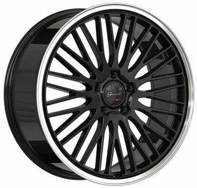 22x10.5 Gianelle Aria Gloss Black w/ Polished Lip (Flow Formed) (Deep Concave) 5x112 40mm