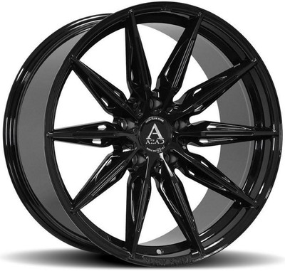 22x9 AZAD AZFF02 Gloss Black (Flow Form) 5x115 15mm