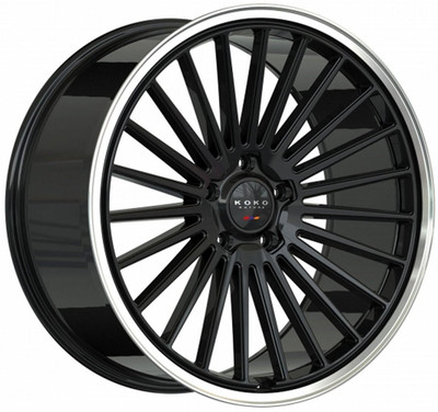 Koko Kuture Wheels 22X9 Koko Kuture Parlato Gloss Black w/ Polished Lip (Flow Formed) 5x120 30mm 
