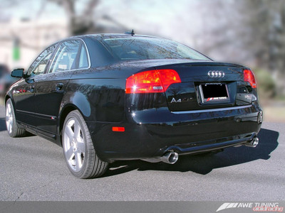 AWE Tuning 06-08 Audi B7 A4 3.2L Touring Edition Dual Tip Exhaust - Diamond Black Tips 3040-33012 AWE Tuning 06-08 Audi B7 A4 3.2L Touring Edition Dual Tip Exhaust - Diamond Black Tips 3040-33012