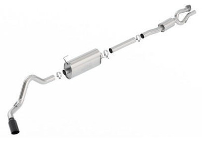 Borla Exhaust Borla S-Type Cat-Back 17-19 Ford F-250/350 Super Duty Side Exit Exhaust - Black Chrome Tip 140798BC 