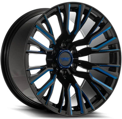 Force Off-Road Wheels 20x10 Force Off-Road F01 Gloss Black Milled Blue Tinted 6x5.5/139.7 -12mm Force Off-Road Wheels 20x10 Force Off-Road F01 Gloss Black Milled Blue Tinted 6x5.5/139.7 -12mm