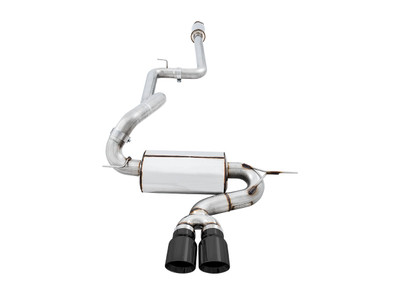 AWE Tuning 13-18 Ford Focus ST Touring Edition Cat-back Exhaust - Resonated - Diamond Black Tips 3020-33040