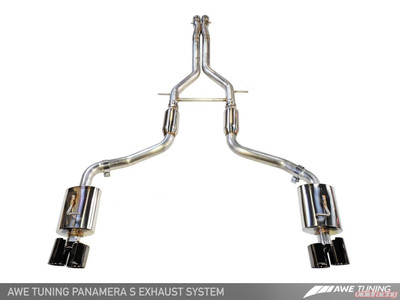 AWE Tuning 10-13 Porsche Panamera S/4S Touring Edition Exhaust System - Polished Silver Tips 3010-42026 AWE Tuning 10-13 Porsche Panamera S/4S Touring Edition Exhaust System - Polished Silver Tips 3010-42026