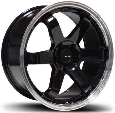 AVID.1 Wheels 18x9.5 AVID.1 AV-06 Gloss Black w/ Polished Lip 5x4.5/114.3 38mm 