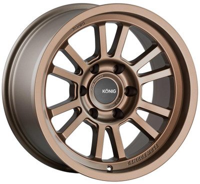 Konig Wheels 17x8.5 Konig HT1 Satin Bronze (Flow Formed) 6x5.5/139.7 -6mm Konig Wheels 17x8.5 Konig HT1 Satin Bronze (Flow Formed) 6x5.5/139.7 -6mm