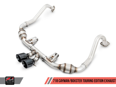 AWE Tuning 17-21 Porsche 718 Boxster / Cayman Touring Edition Exhaust - Chrome Silver Tips 3015-32080 AWE Tuning 17-21 Porsche 718 Boxster / Cayman Touring Edition Exhaust - Chrome Silver Tips 3015-32080