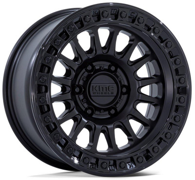 KMC Wheels 17x8.5 KM552 IMS Matte Black w/ Gloss Black Lip 6x5.5/139.7 25mm  KMC Wheels 17x8.5 KM552 IMS Matte Black w/ Gloss Black Lip 6x5.5/139.7 25mm