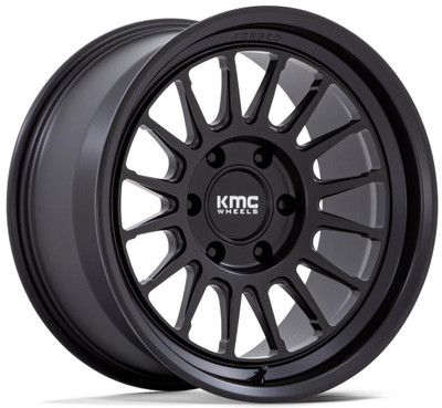 KMC Wheels 17x8.5 KMC KM447 Impact Forged Monoblock Satin Black 6x135 0mm 