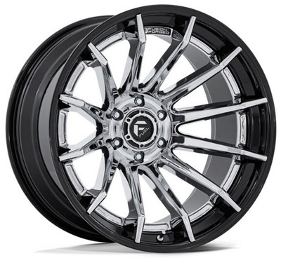 Fuel Off-Road Wheels 20X9 Fuel Off-Road Burn Chrome w/ Gloss Black Lip FC403 6x135 1mm Fuel Off-Road Wheels 20X9 Fuel Off-Road Burn Chrome w/ Gloss Black Lip FC403 6x135 1mm