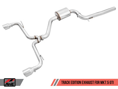 AWE Tuning 18-21 Volkswagen GTI MK7.5 2.0T Track Edition Exhaust w/Chrome Silver Tips 102mm 3020-32042 AWE Tuning 18-21 Volkswagen GTI MK7.5 2.0T Track Edition Exhaust w/Chrome Silver Tips 102mm 3020-32042