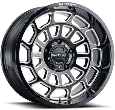 Raceline Wheels 22x12 Raceline 955M Wrap Gloss Black MachinedÃƒÆ’Ã¢â‚¬Å¡Ãƒâ€šÃ‚Â (* May Require Trimming)  6x5.5/139.7 -44mm 