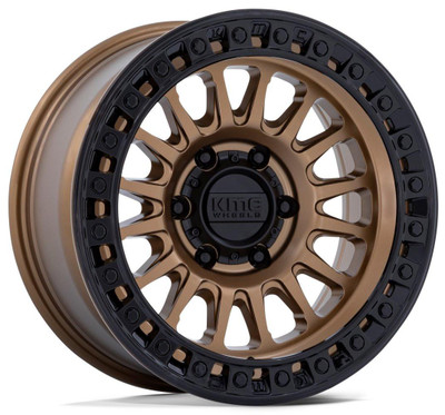 KMC Wheels 18X9 KM552 IMS Matte Bronze w/ Gloss Black Lip 6x5.5/139.7 30mm 