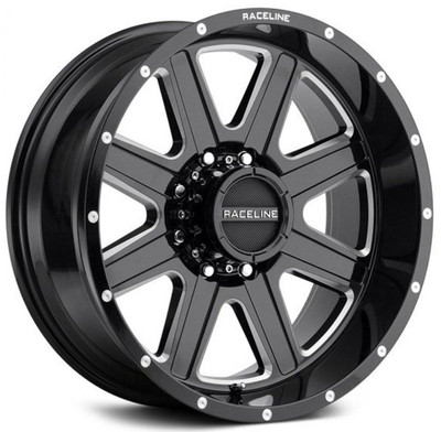 Raceline Wheels 20x9 Raceline 940M Hostage Gloss Black w/ Milled Accents 5x5.5/139.7 12mm Raceline Wheels 20x9 Raceline 940M Hostage Gloss Black w/ Milled Accents 5x5.5/139.7 12mm