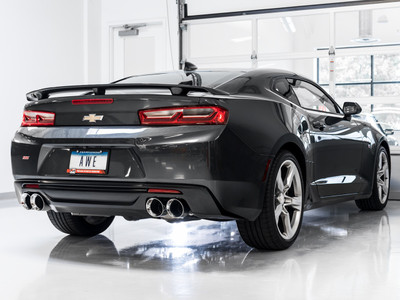 AWE Tuning 16-22 Chevy Camaro SS Non-Res Cat-Back Exhaust - Track Edition (Quad Chrome Silver Tips) 3020-42066 AWE Tuning 16-22 Chevy Camaro SS Non-Res Cat-Back Exhaust - Track Edition (Quad Chrome Silver Tips) 3020-42066