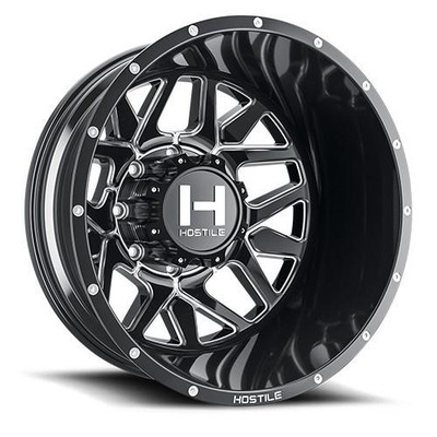 Hostile Wheels 20x8.25 Hostile H402 Kodiak Dually Rear Blade Cut 8X6.5/165 -221 MM 121.6 C.B. 