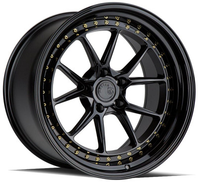 Aodhan Wheels 19x9.5 Aodhan DS08 Gloss Black w/ Gold Rivets (Flow Formed) 5x4.5/114.3 22mm Aodhan Wheels 19x9.5 Aodhan DS08 Gloss Black w/ Gold Rivets (Flow Formed) 5x4.5/114.3 22mm