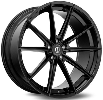 Curva Concepts Wheels 20x9 Curva Concepts CFF46 Gloss Black (Flow Forged)  5x120 35mm 