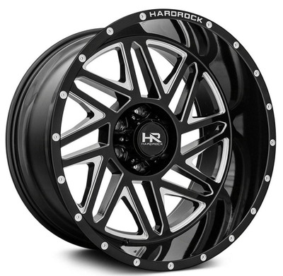 Hardrock Off-Road Wheels 24x14 Hardrock Off-Road H501 Bones Xposed Gloss Black Milled (* May Require Trimming) 5x5.5/139.7 -76mm 