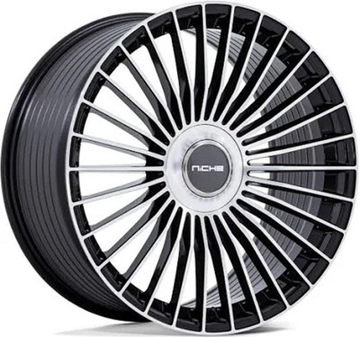 Niche Wheels 21X10.5 Niche Serene Gloss Black Machined NC282 5x112 5x120 38mm Niche Wheels 21X10.5 Niche Serene Gloss Black Machined NC282 5x112 5x120 38mm