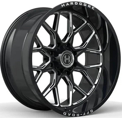 Hardcore Off-Road Wheels 24x12 Hardcore Off-Road HC104 Gloss Black Milled (* May Require Trimming) 8x170 -44mm 